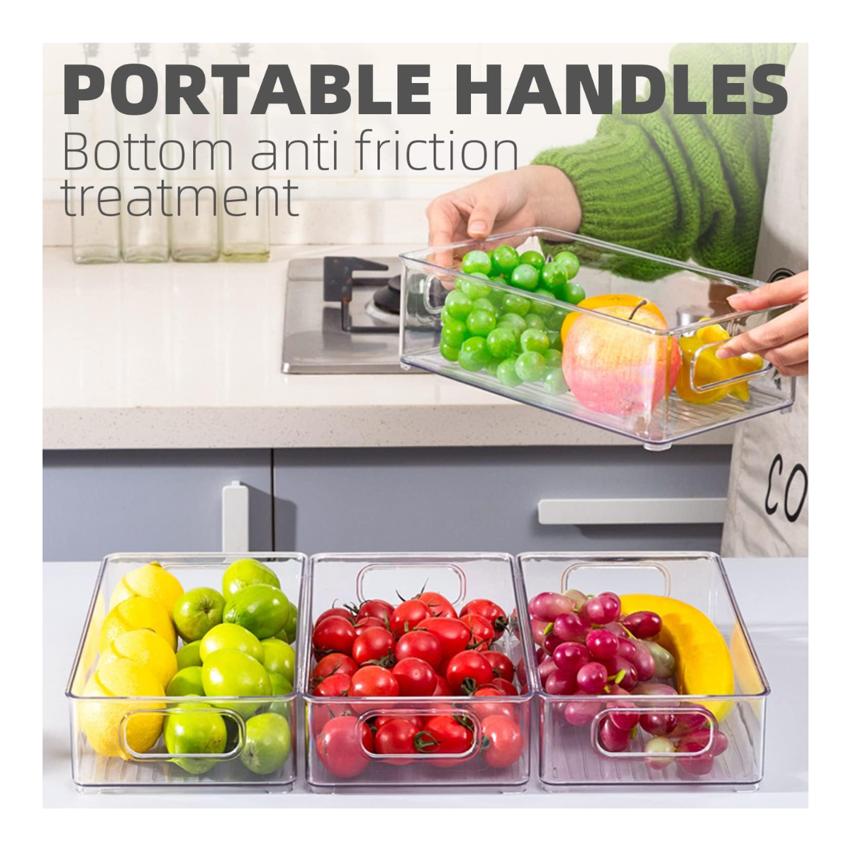 Miniatura 4 de Set x3 organizador nevera acrílico pd-69